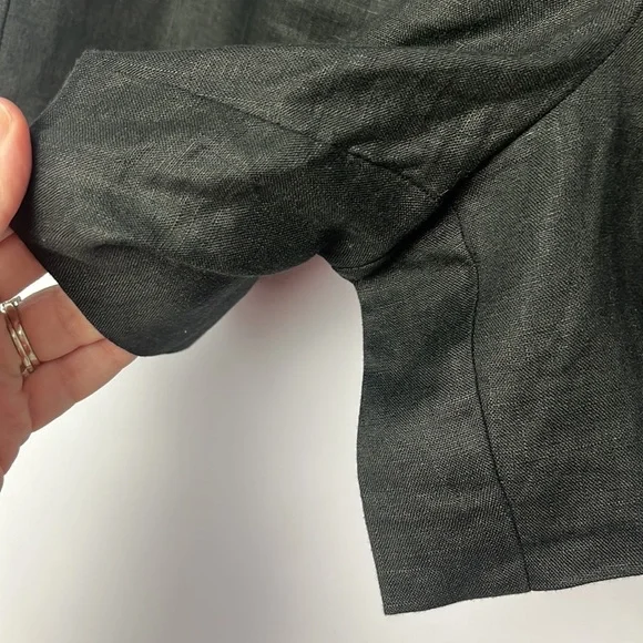 Yerse black linen shorts - Picture 4 of 12